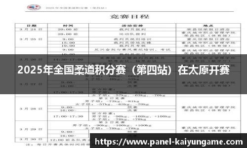 2025年全国柔道积分赛（第四站）在太原开赛